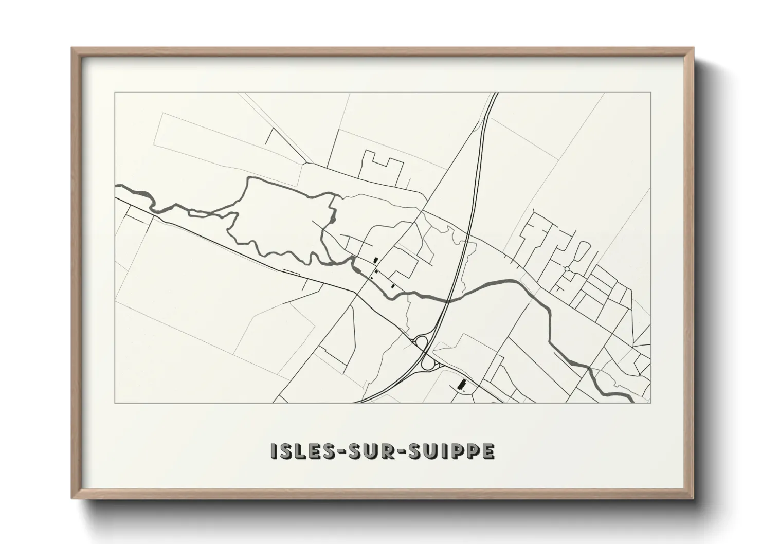 Une affiche de carte sur Isles-sur-Suippe
