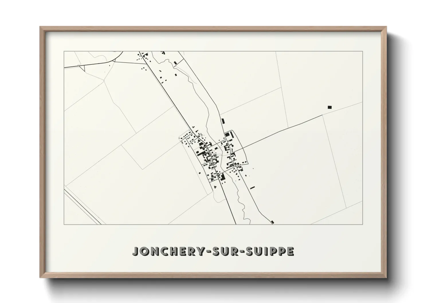 Une affiche de carte sur Jonchery-sur-Suippe