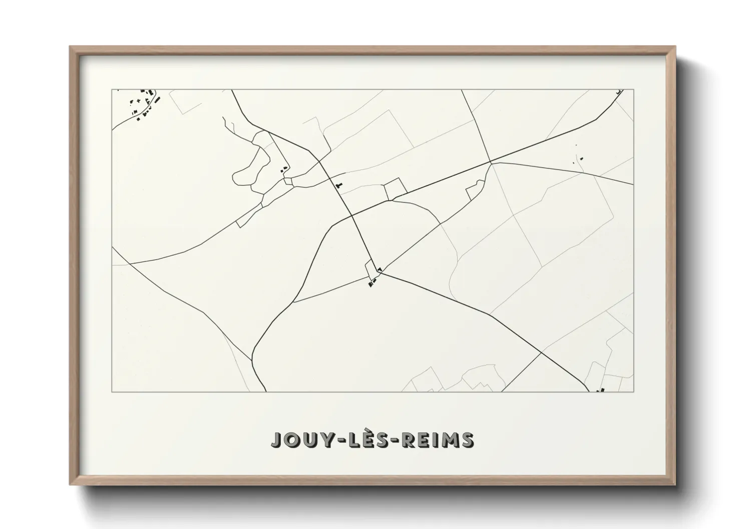 Une affiche de carte sur Jouy-lès-Reims