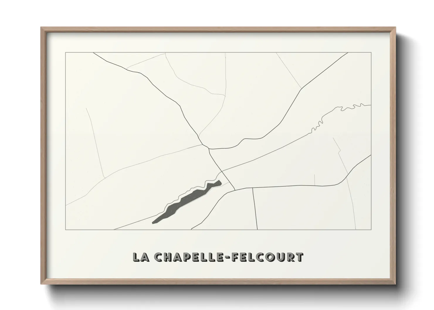 Une affiche de carte sur La Chapelle-Felcourt