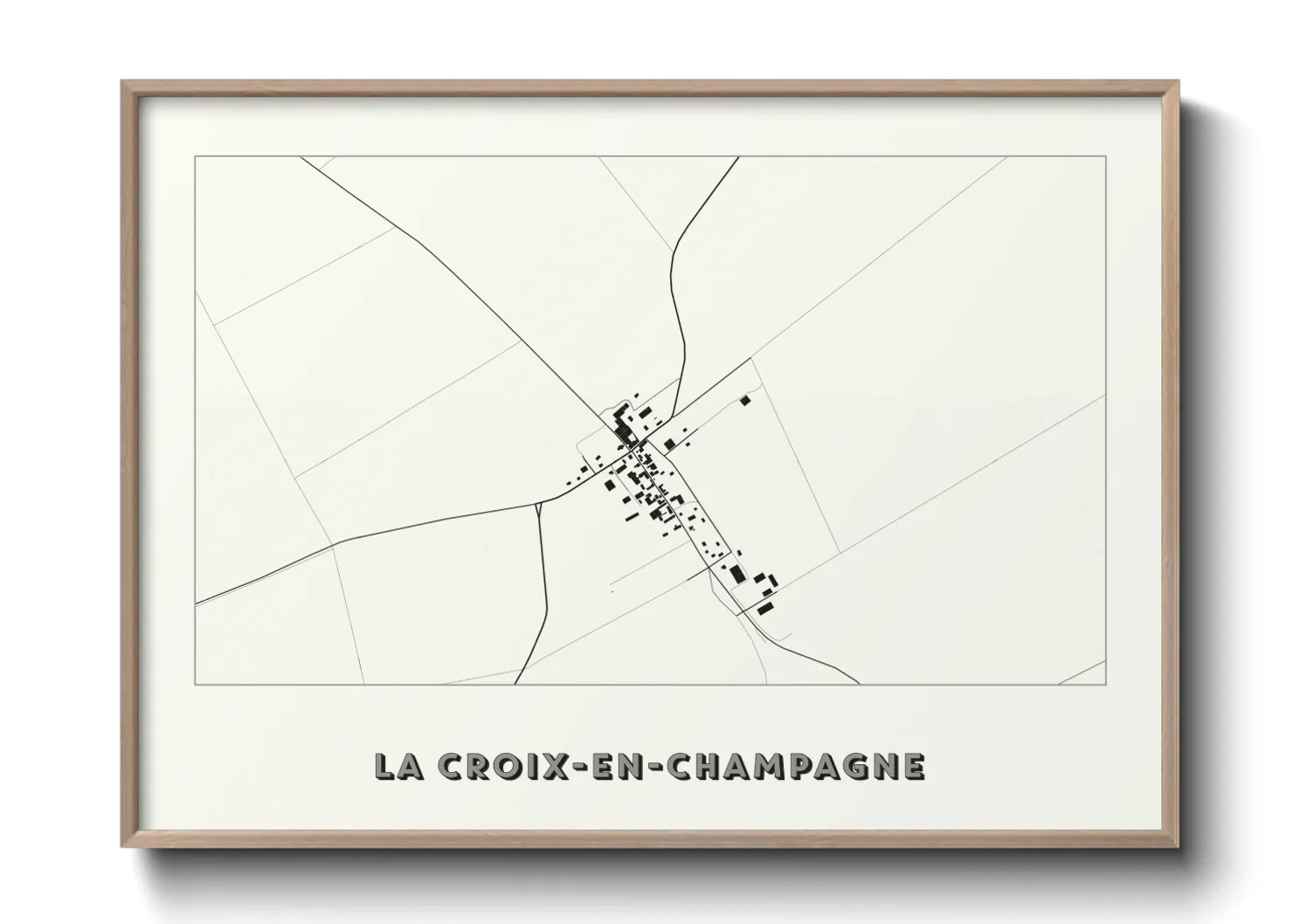 Une affiche de carte sur La Croix-en-Champagne