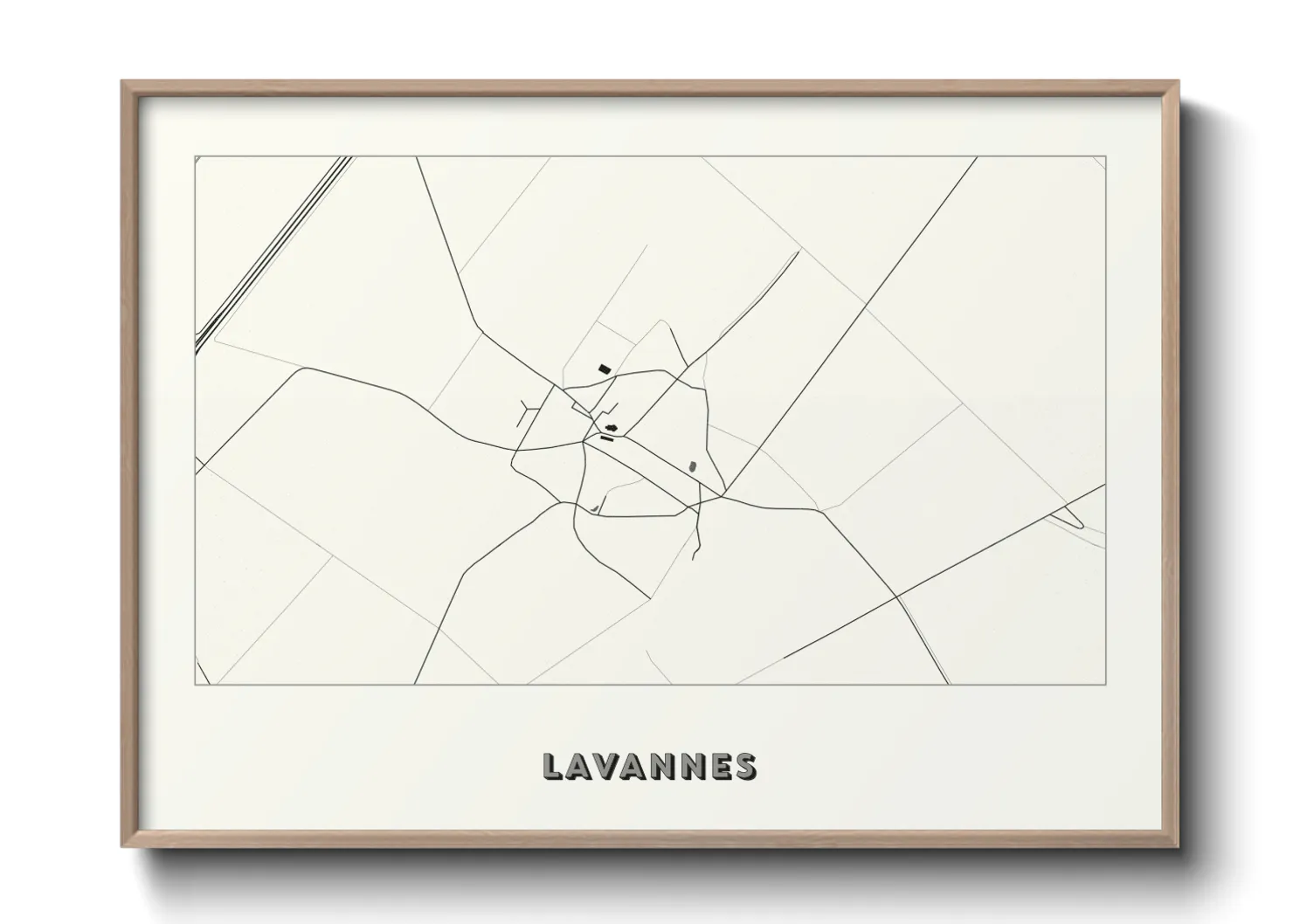 Une affiche de carte sur Lavannes