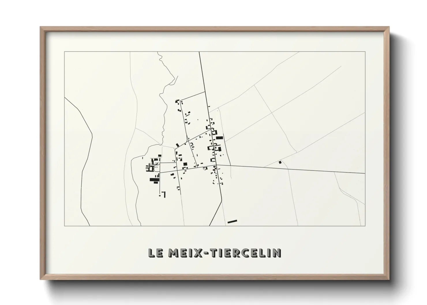 Une affiche de carte sur Le Meix-Tiercelin