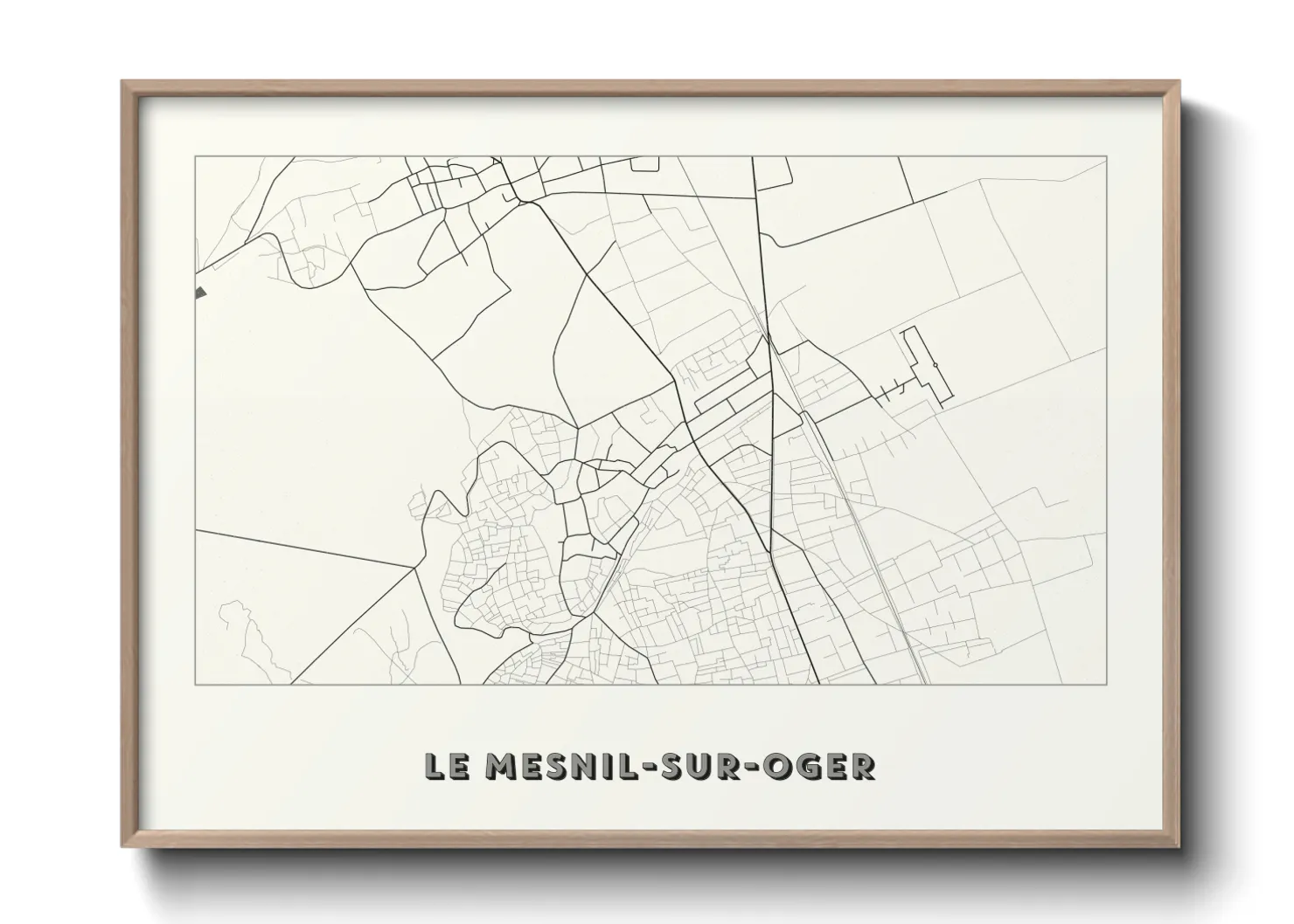 Une affiche de carte sur Le Mesnil-sur-Oger