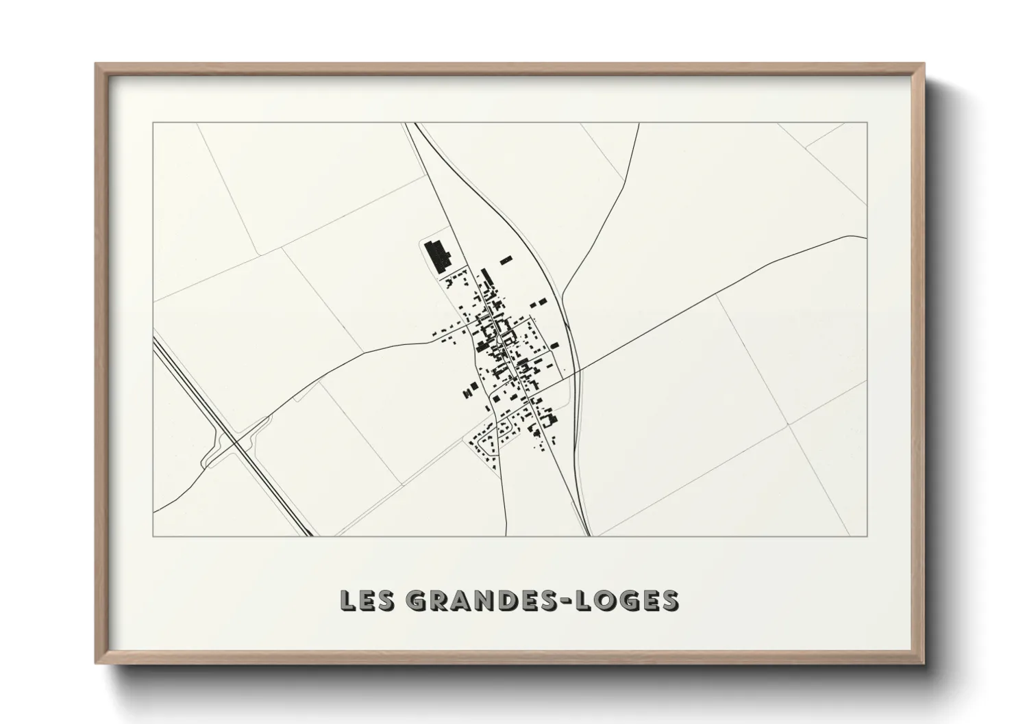 Une affiche de carte sur Les Grandes-Loges