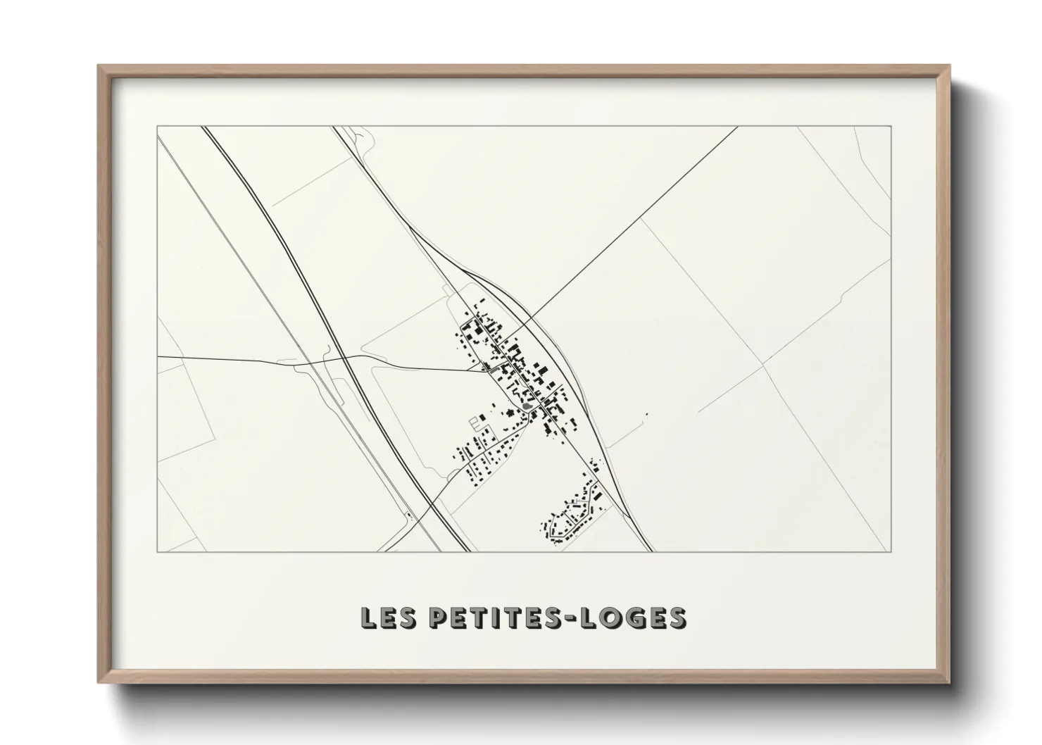 Une affiche de carte sur Les Petites-Loges