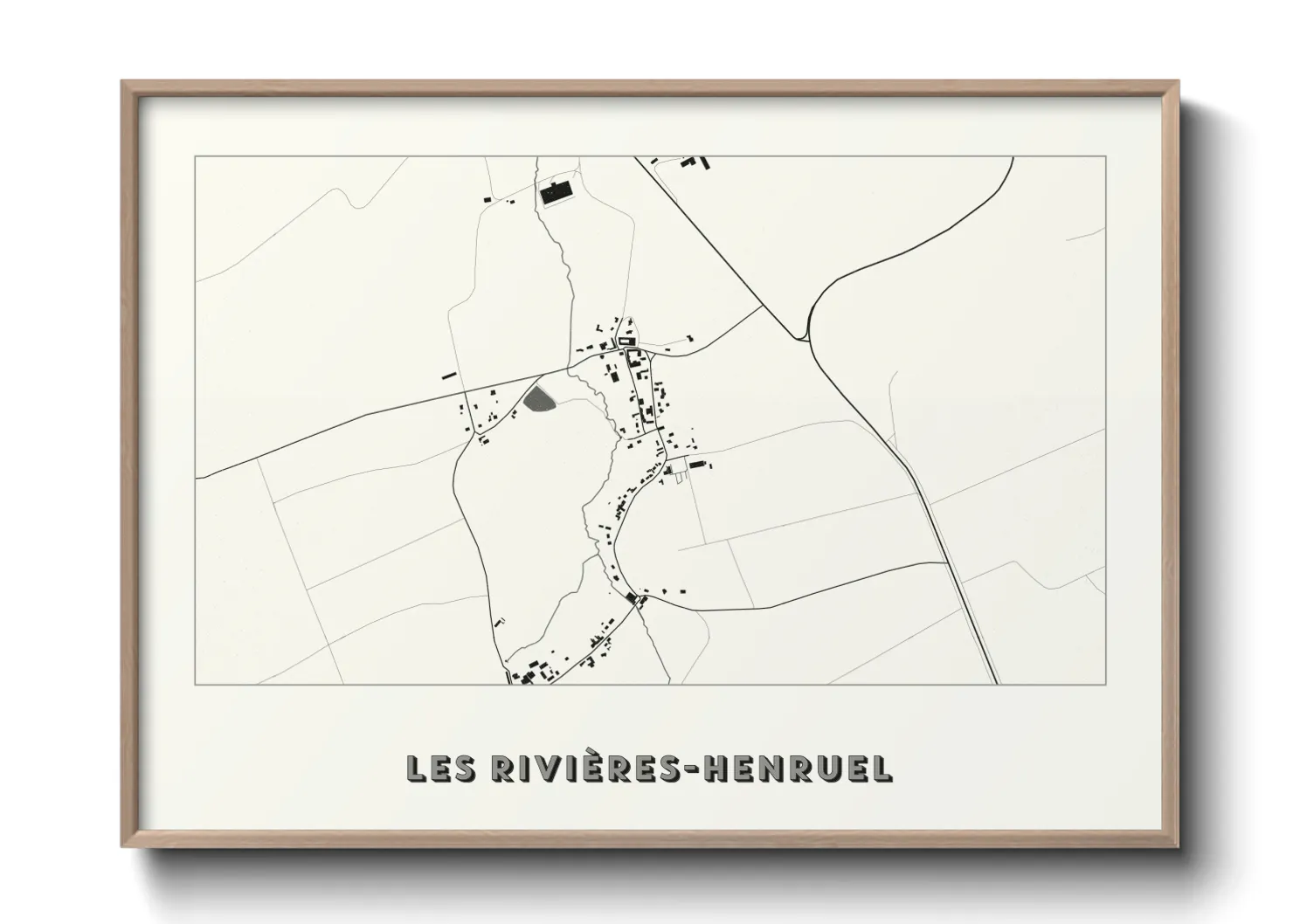 Une affiche de carte sur Les Rivières-Henruel
