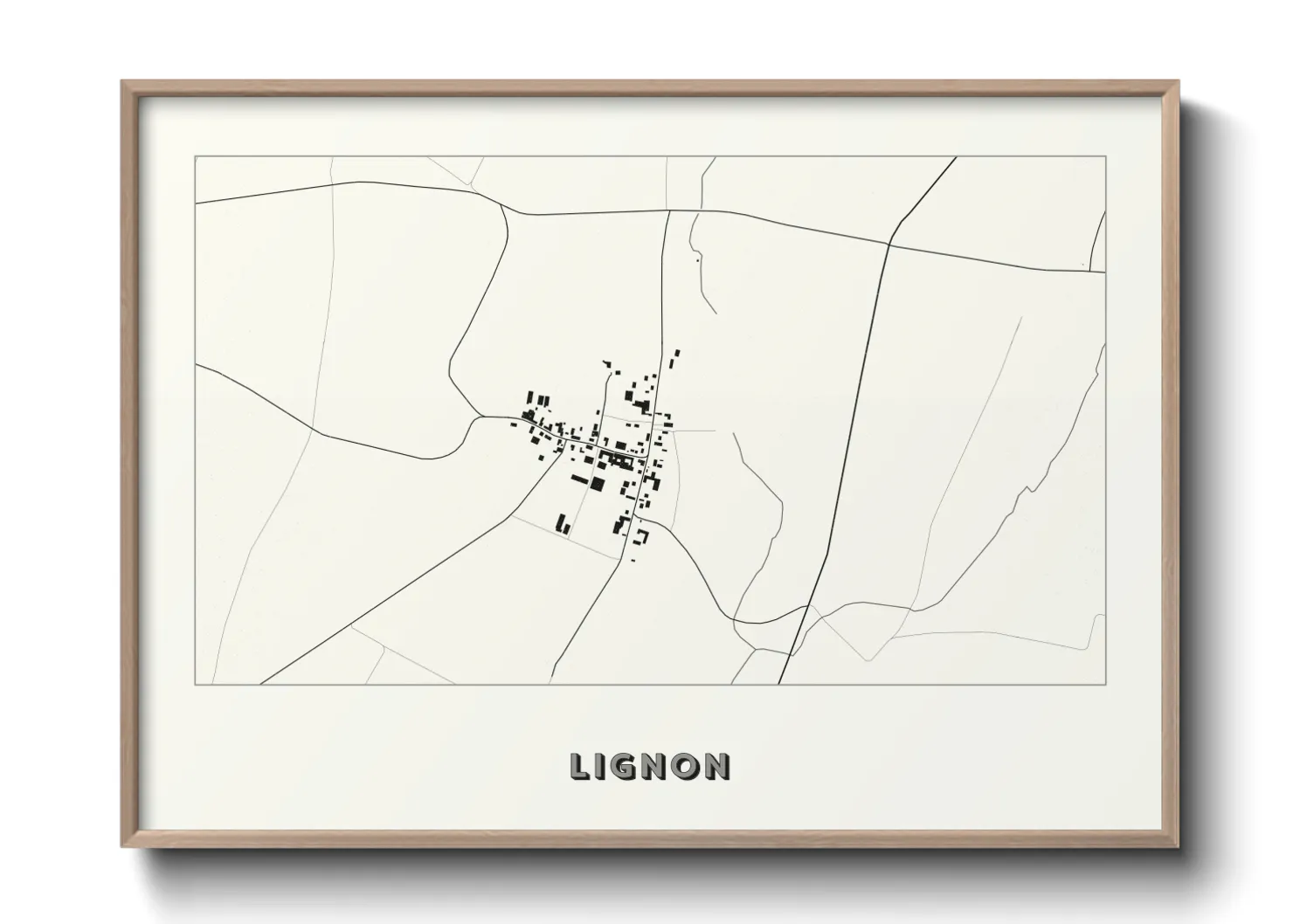 Une affiche de carte sur Lignon