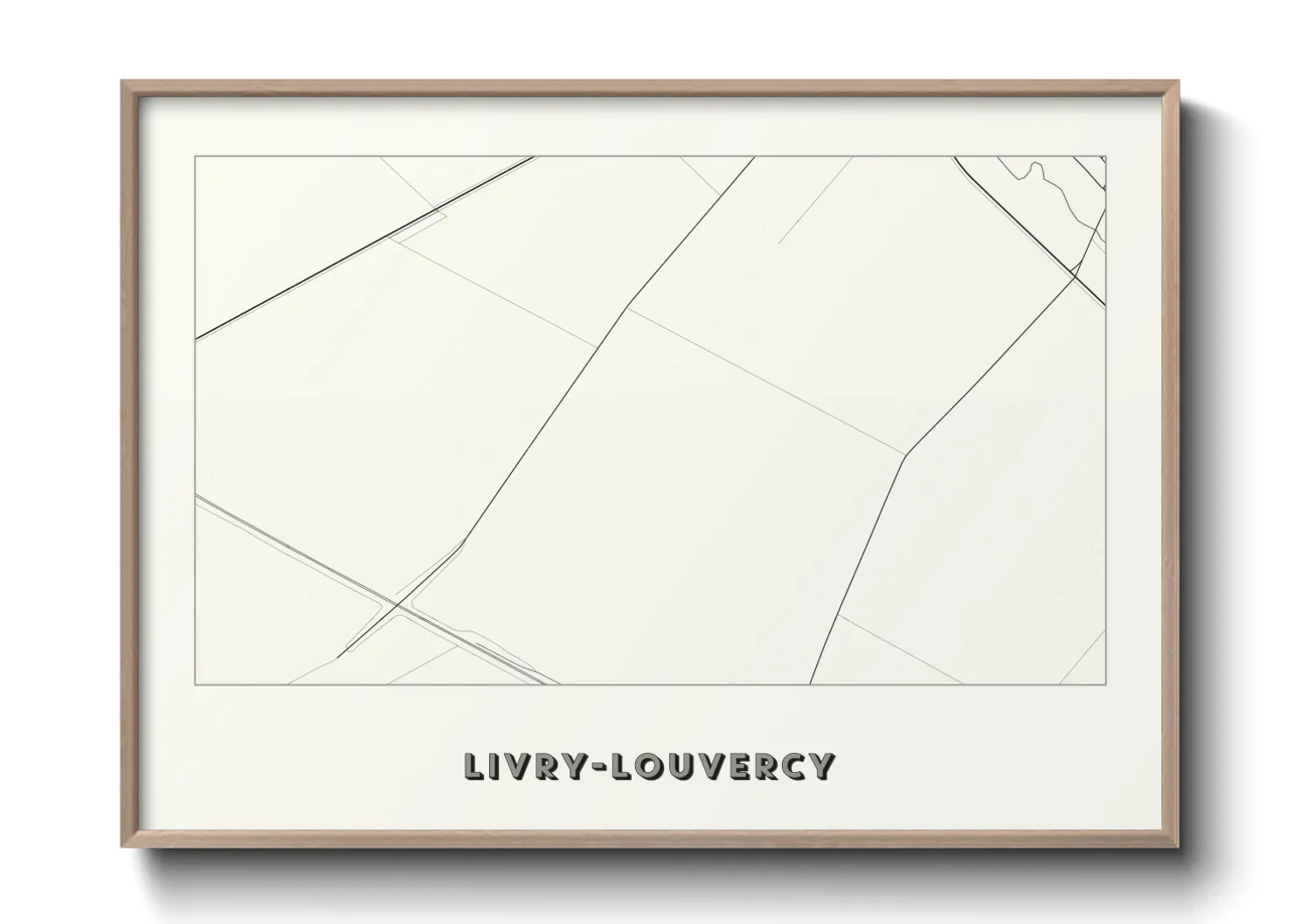 Une affiche de carte sur Livry-Louvercy