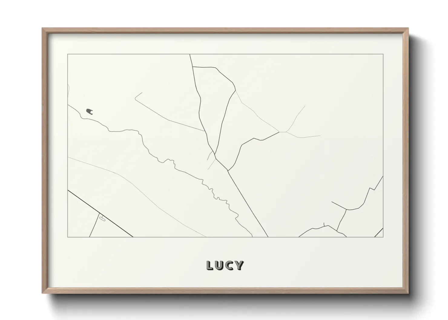 Une affiche de carte sur Lucy