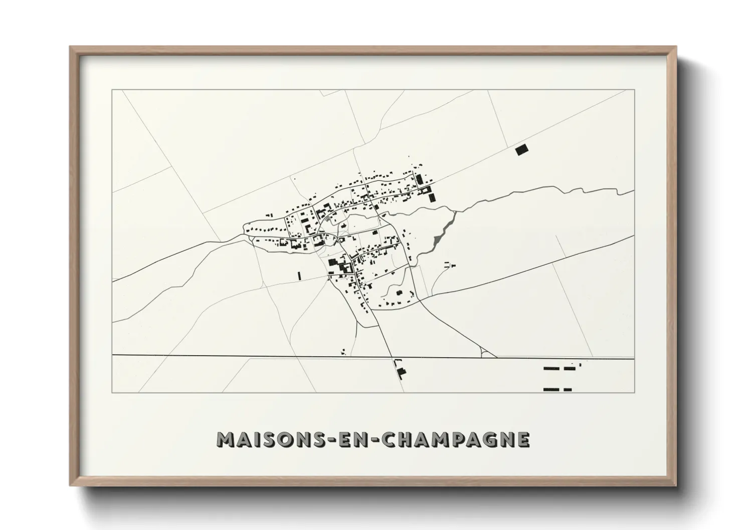 Une affiche de carte sur Maisons-en-Champagne