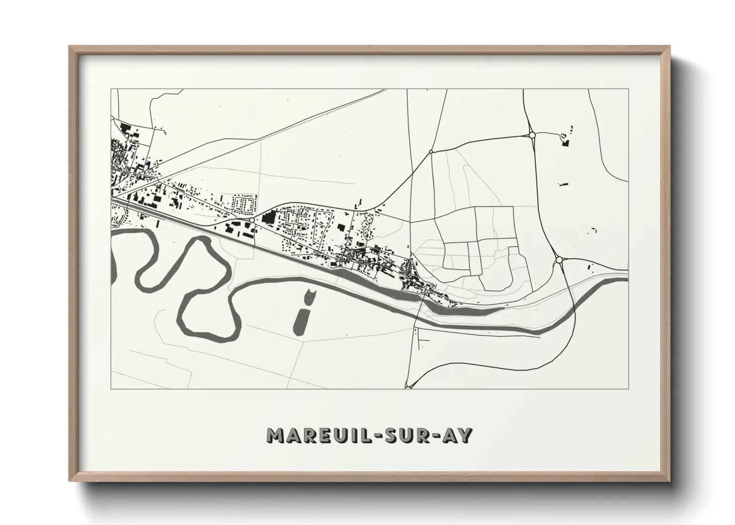 Une affiche de carte sur Mareuil-sur-Ay