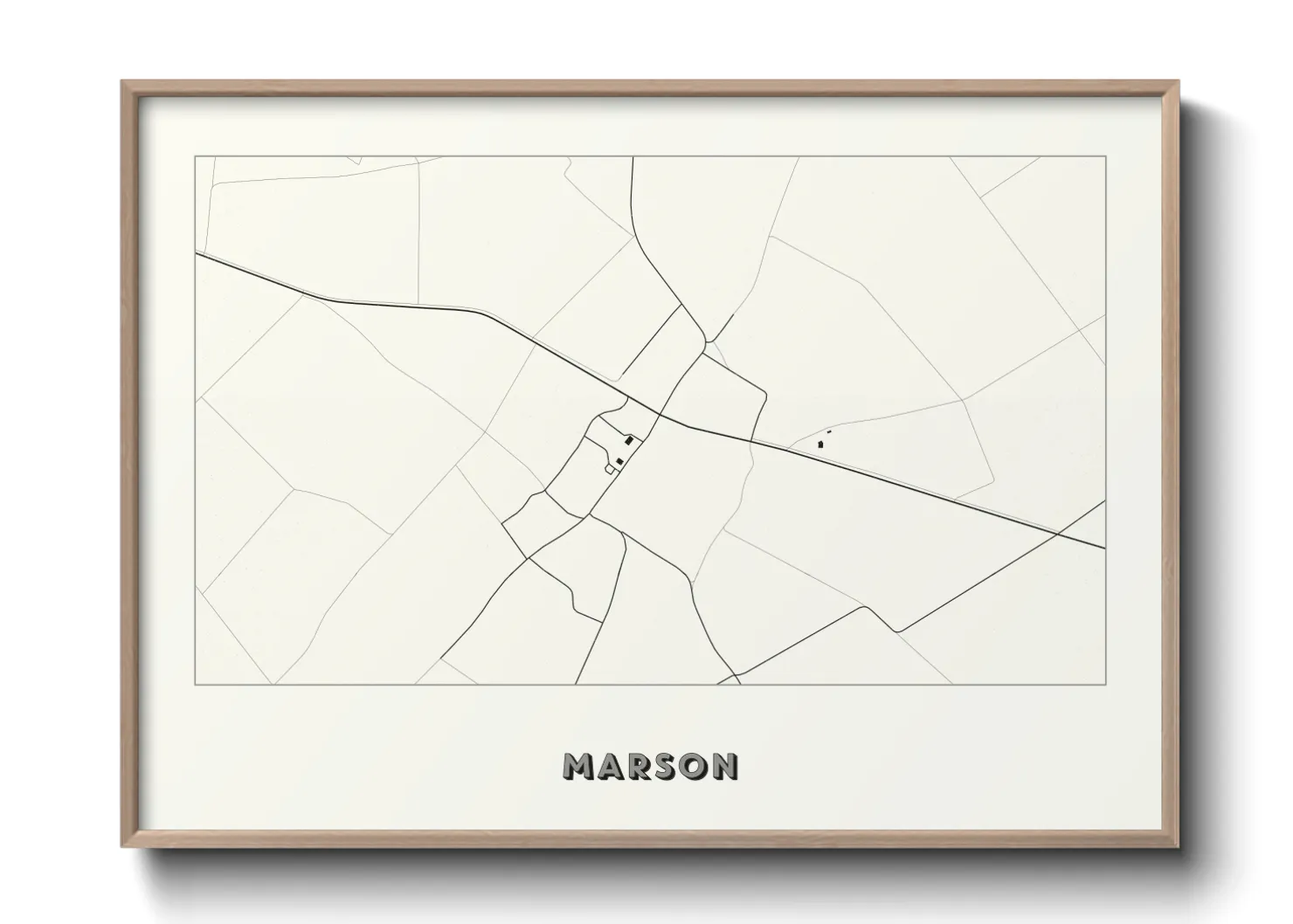 Une affiche de carte sur Marson