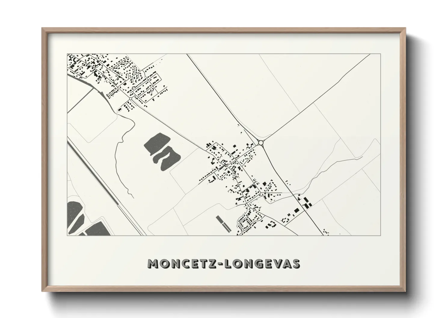 Une affiche de carte sur Moncetz-Longevas