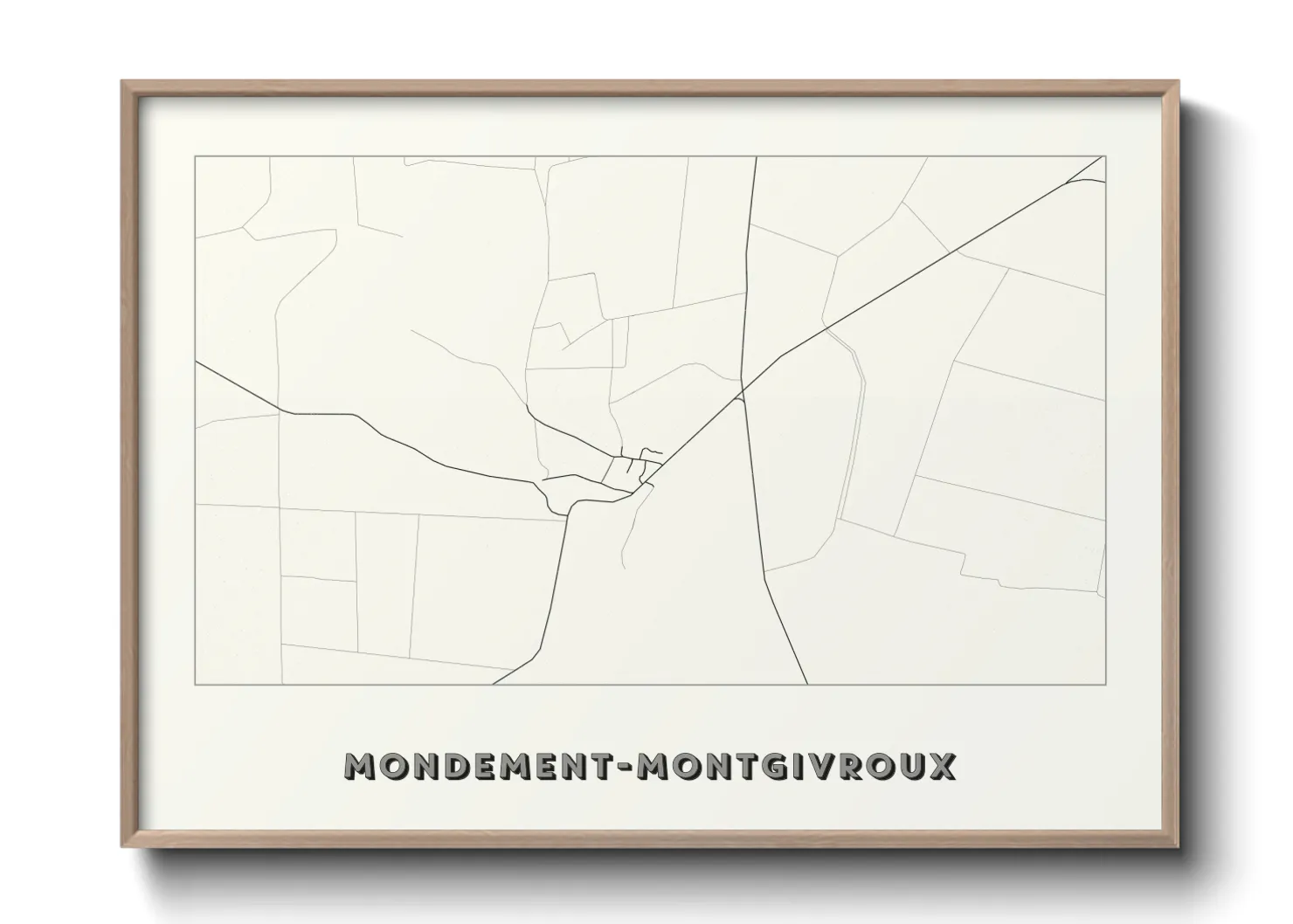 Une affiche de carte sur Mondement-Montgivroux