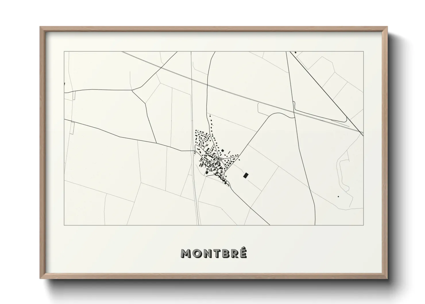 Une affiche de carte sur Montbré