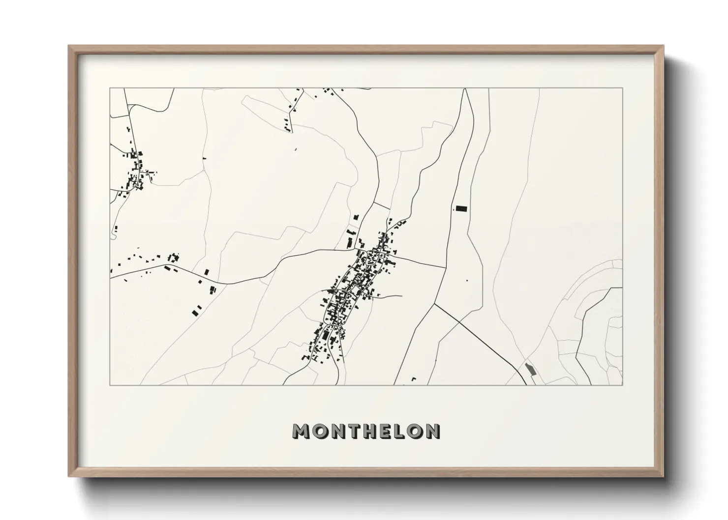 Une affiche de carte sur Monthelon