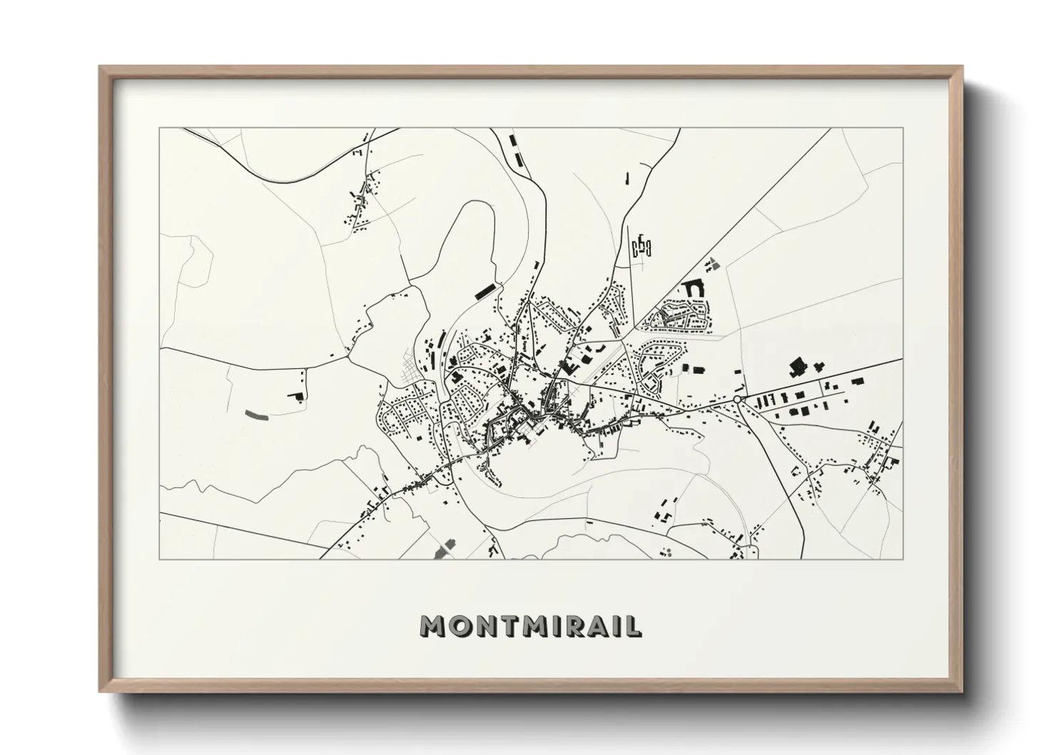 Une affiche de carte sur Montmirail