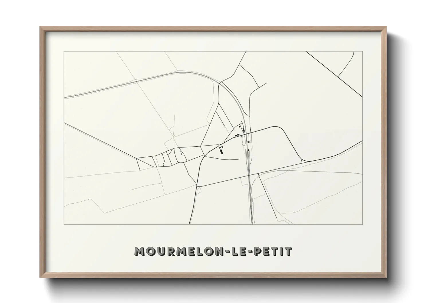 Une affiche de carte sur Mourmelon-le-Petit
