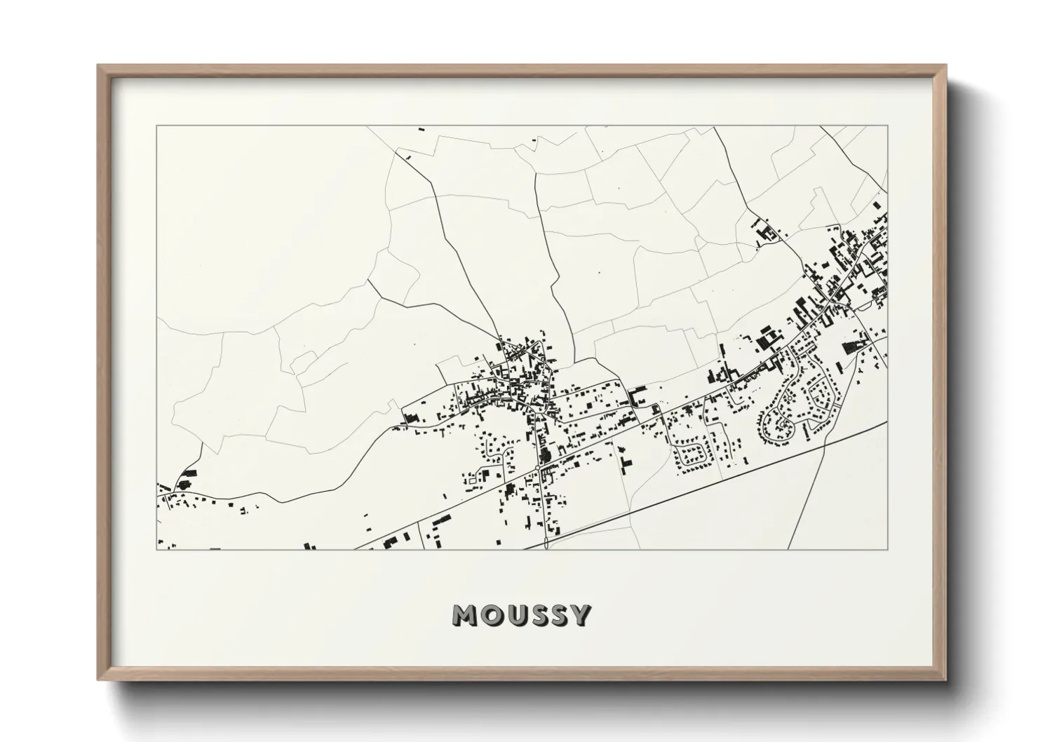 Une affiche de carte sur Moussy