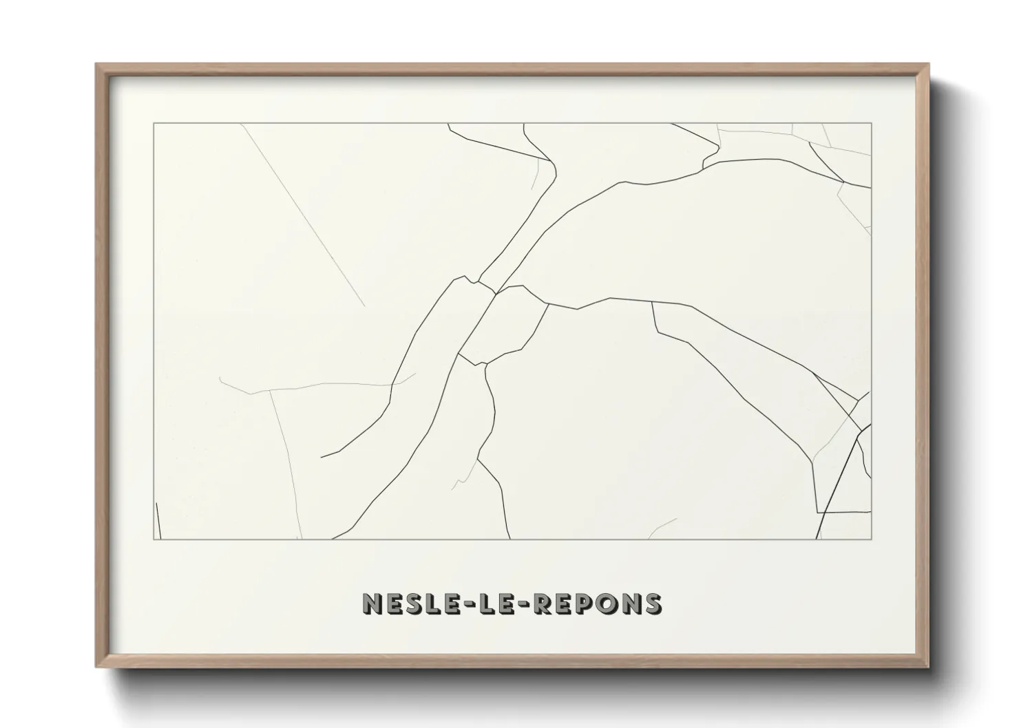 Une affiche de carte sur Nesle-le-Repons