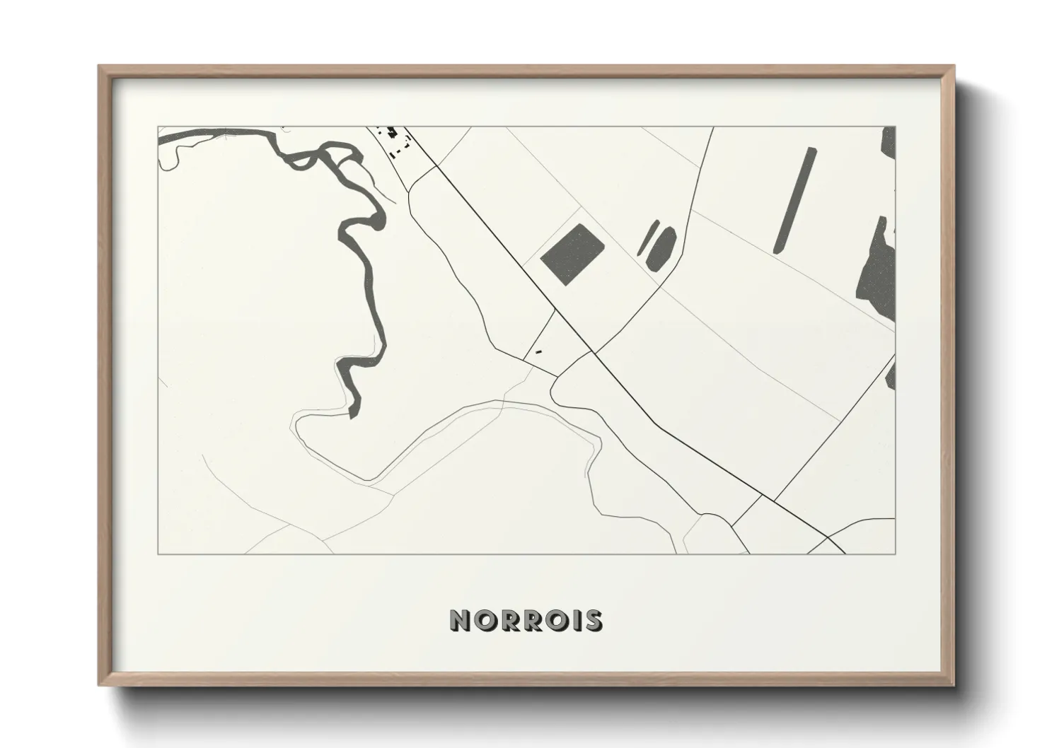 Une affiche de carte sur Norrois