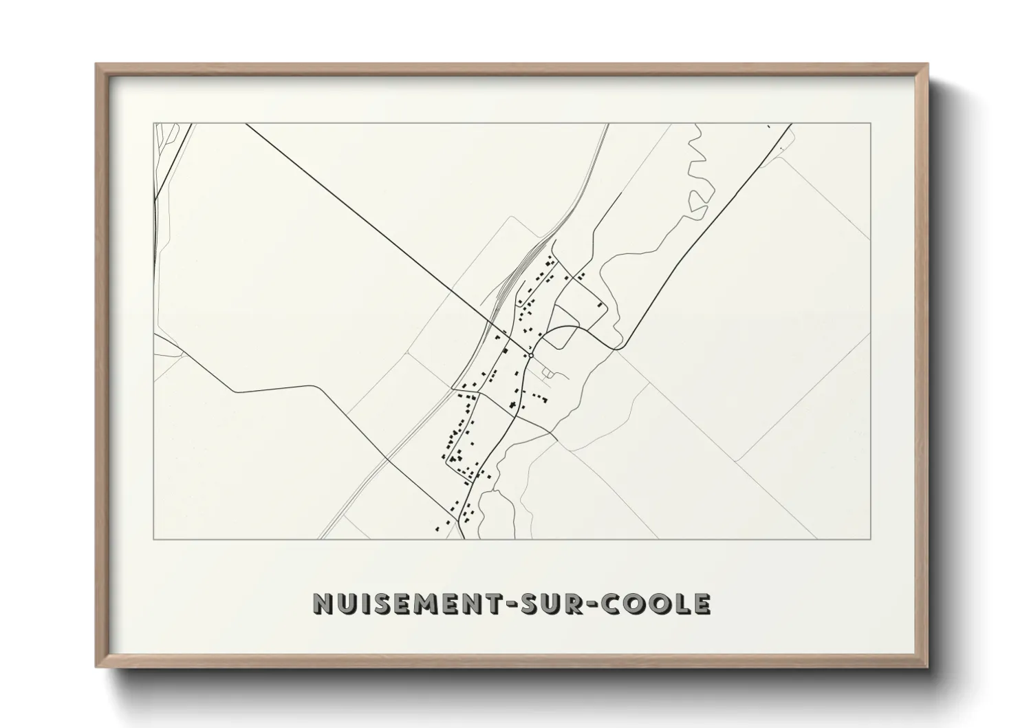 Une affiche de carte sur Nuisement-sur-Coole