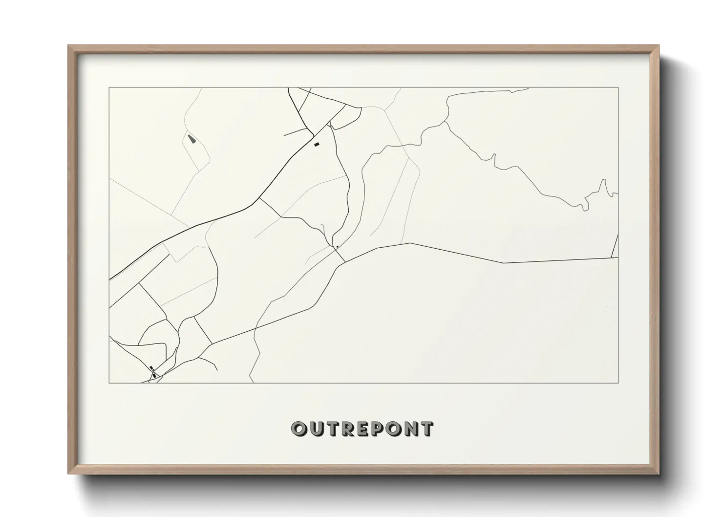 Une affiche de carte sur Outrepont