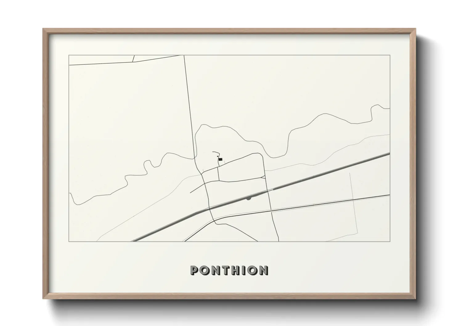 Une affiche de carte sur Ponthion
