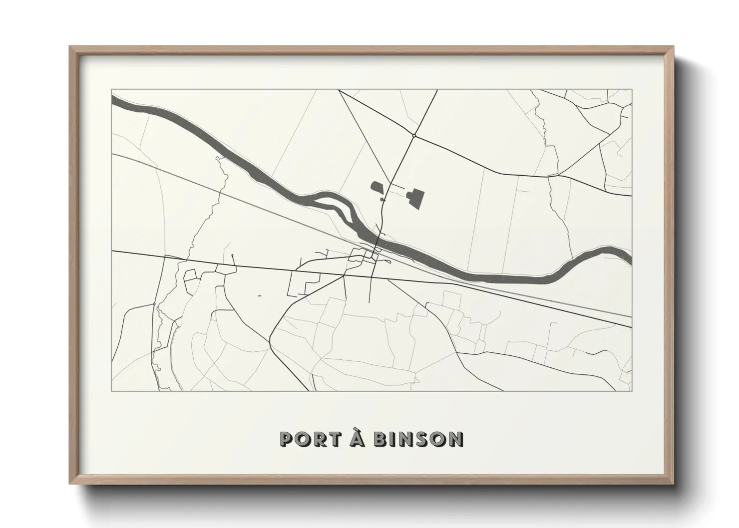 Une affiche de carte sur Port à Binson