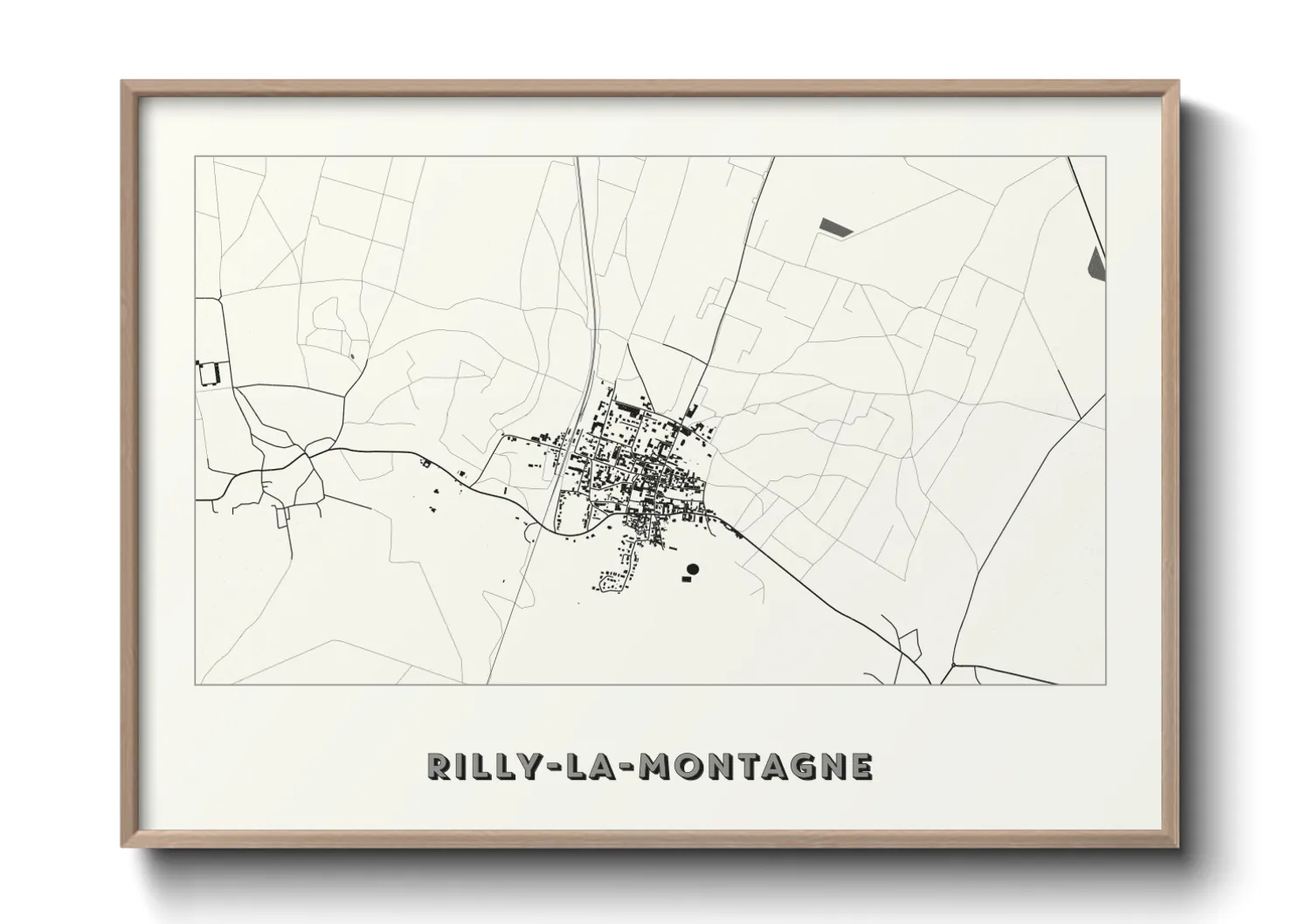 Une affiche de carte sur Rilly-la-Montagne