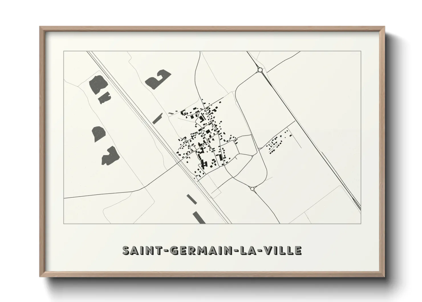 Une affiche de carte sur Saint-Germain-la-Ville