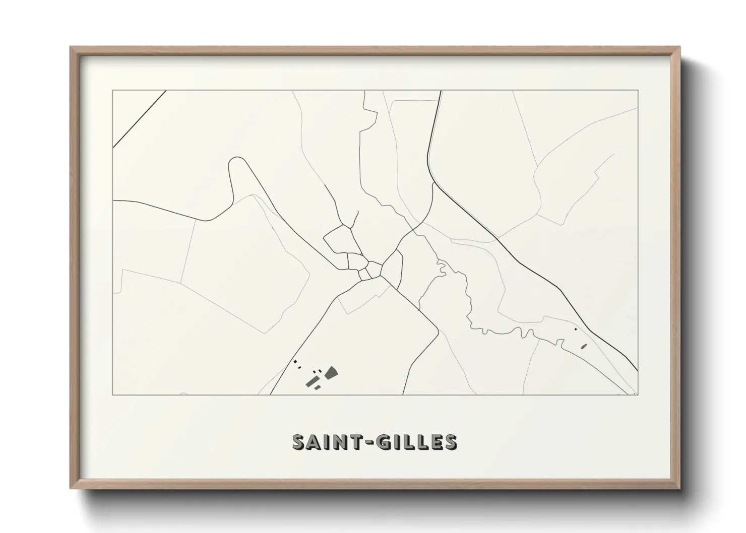 Une affiche de carte sur Saint-Gilles