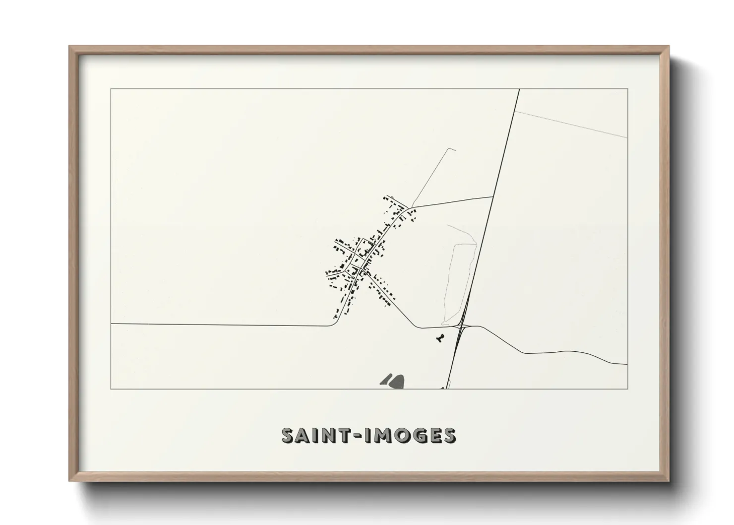 Une affiche de carte sur Saint-Imoges
