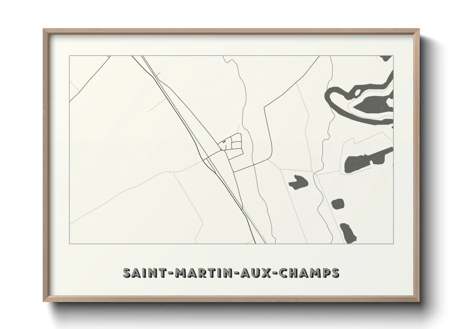 Une affiche de carte sur Saint-Martin-aux-Champs