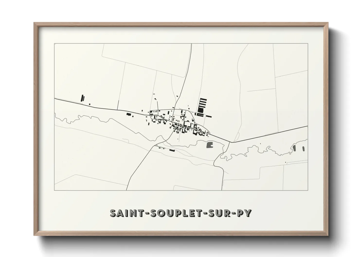 Une affiche de carte sur Saint-Souplet-sur-Py