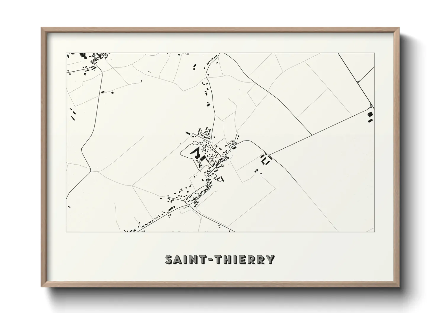 Une affiche de carte sur Saint-Thierry