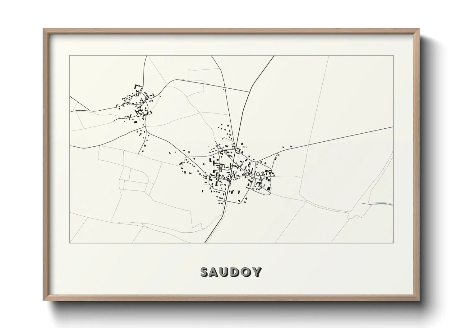 Une affiche de carte sur Saudoy
