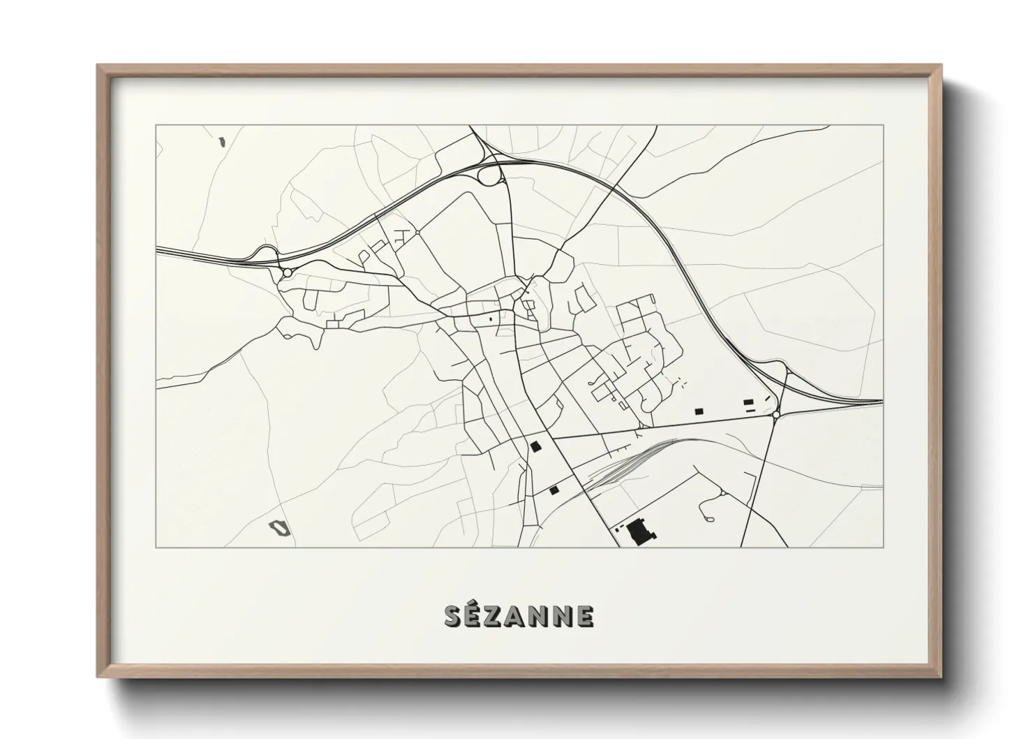 Une affiche de carte sur Sézanne