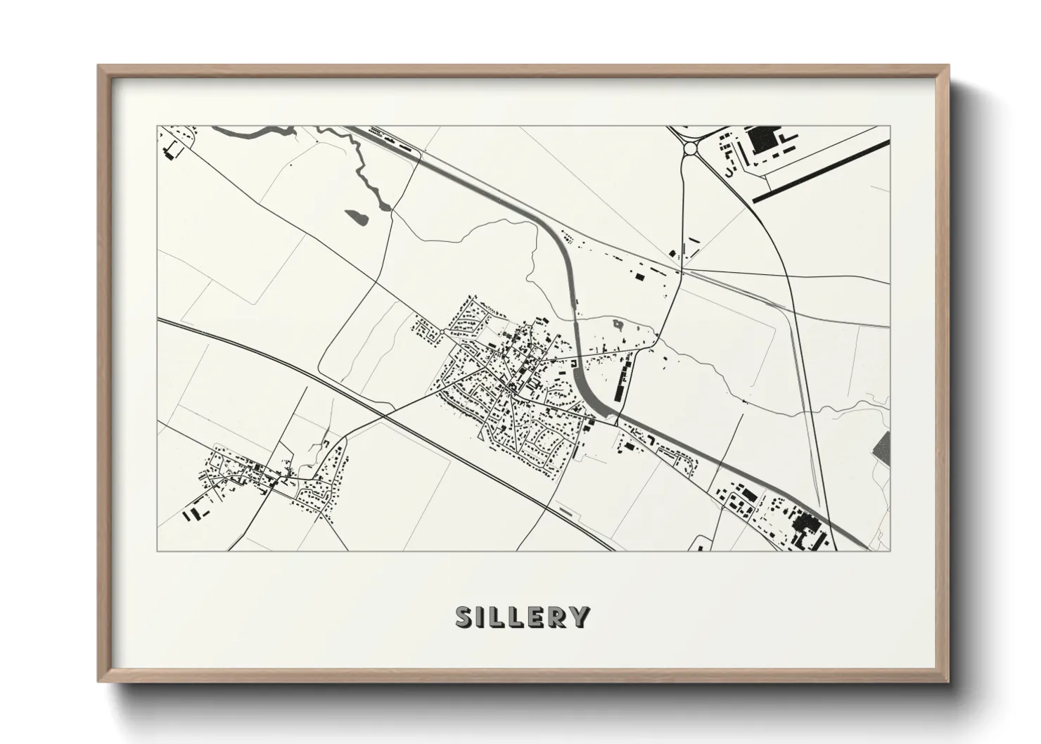 Une affiche de carte sur Sillery