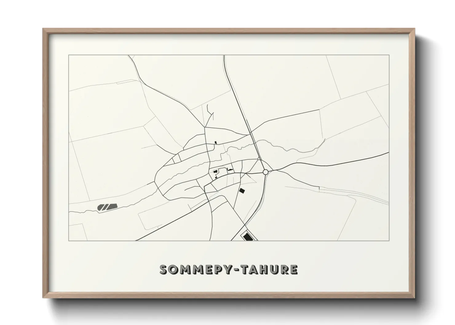 Une affiche de carte sur Sommepy-Tahure
