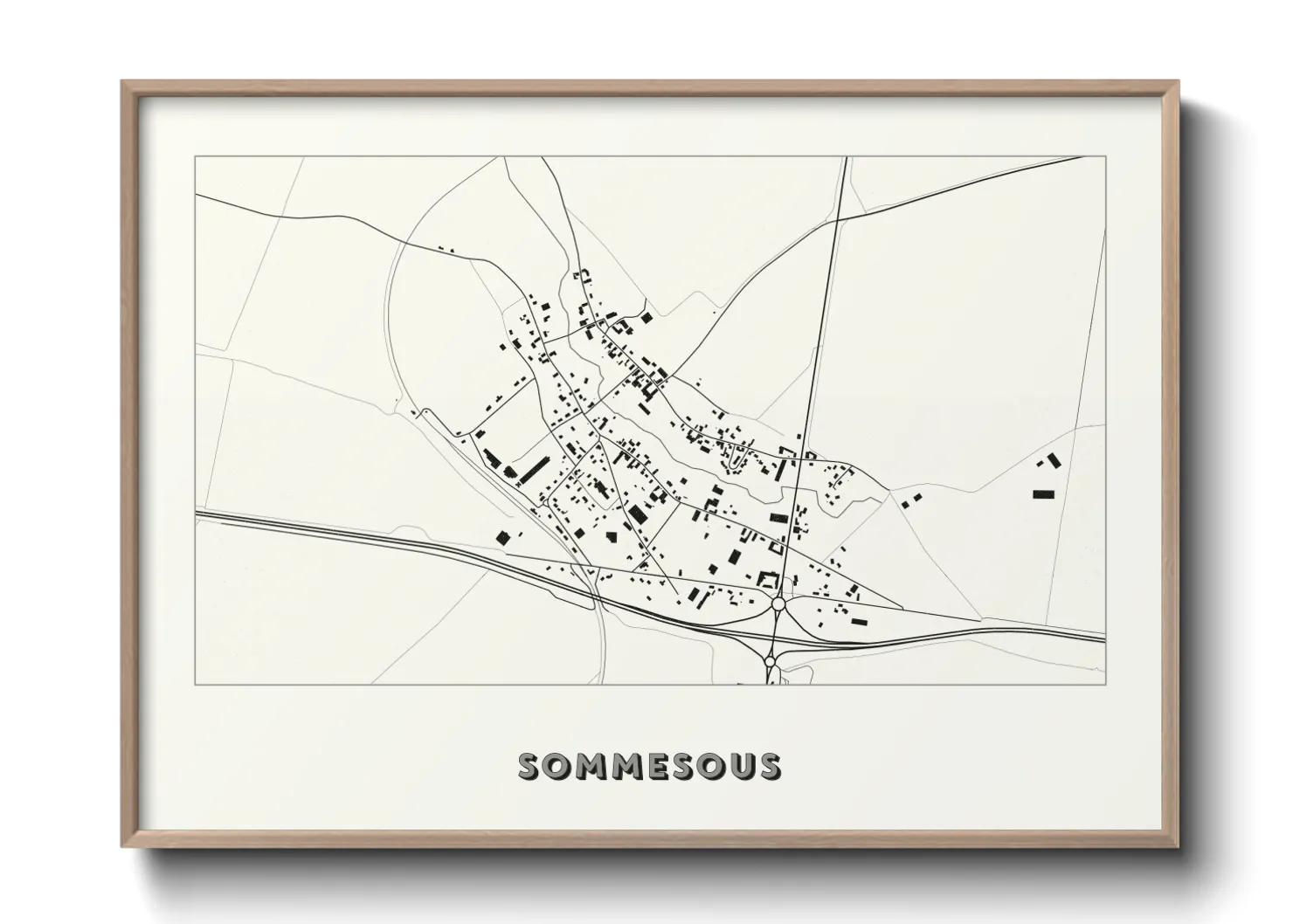 Une affiche de carte sur Sommesous