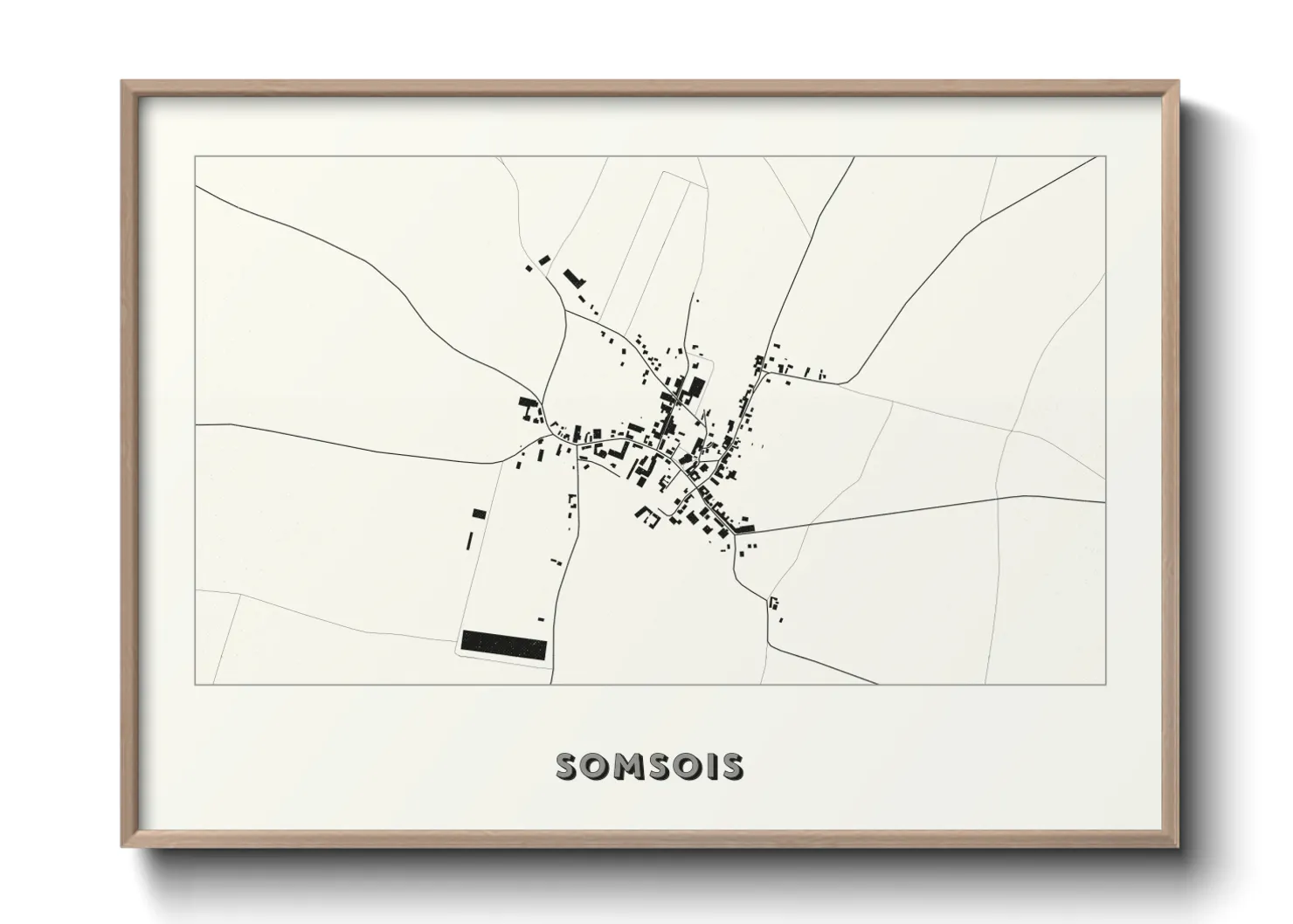 Une affiche de carte sur Somsois