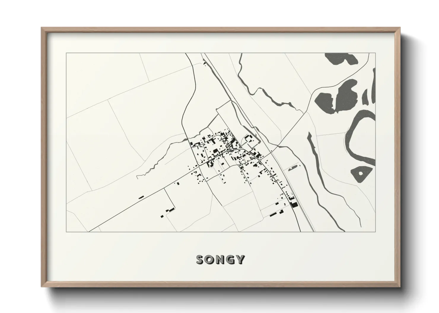 Une affiche de carte sur Songy