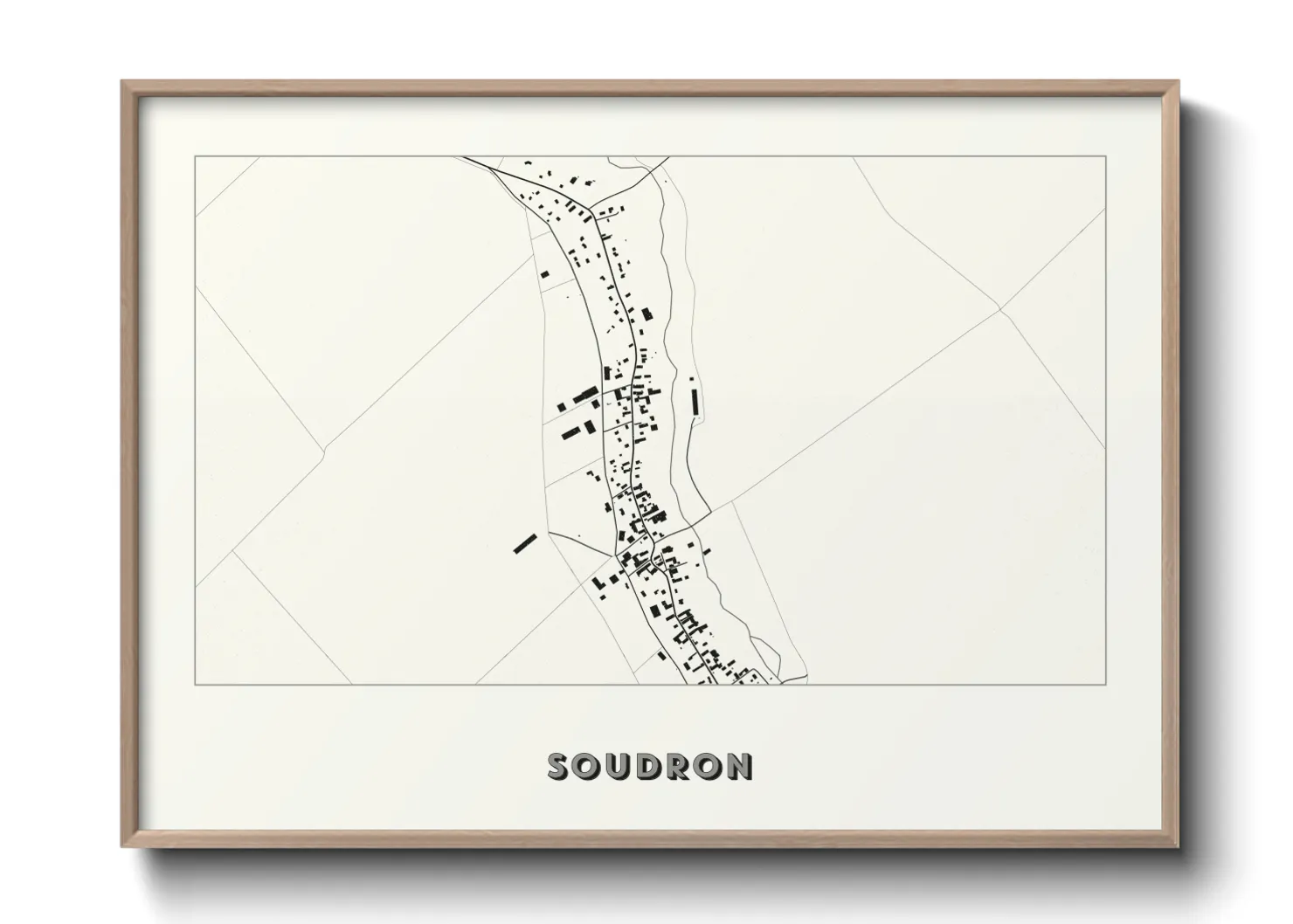 Une affiche de carte sur Soudron