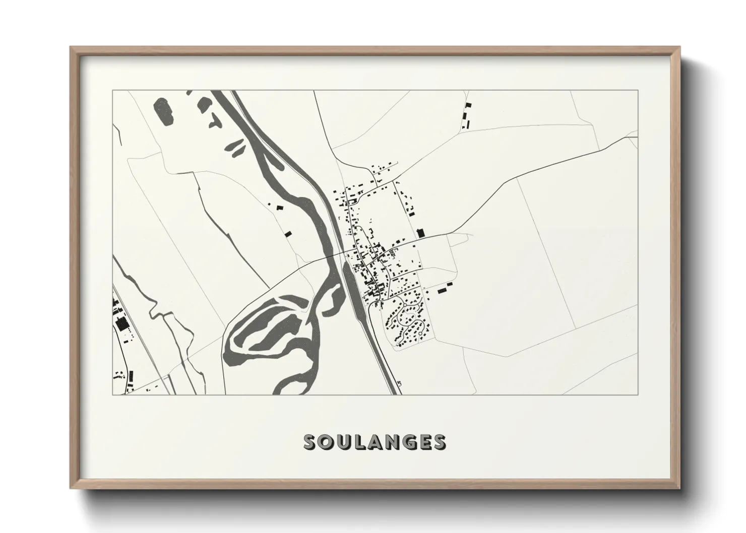 Une affiche de carte sur Soulanges