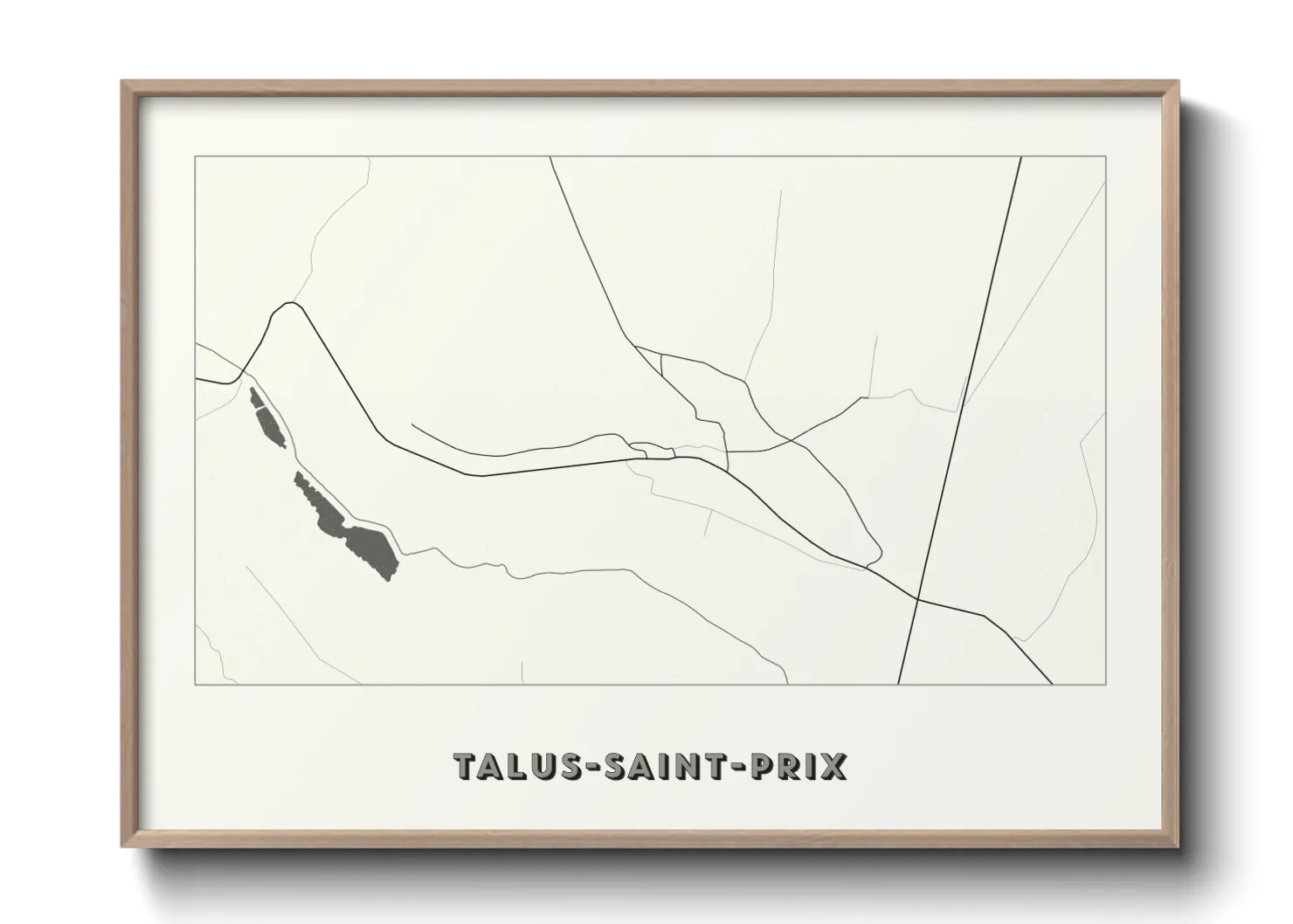 Une affiche de carte sur Talus-Saint-Prix