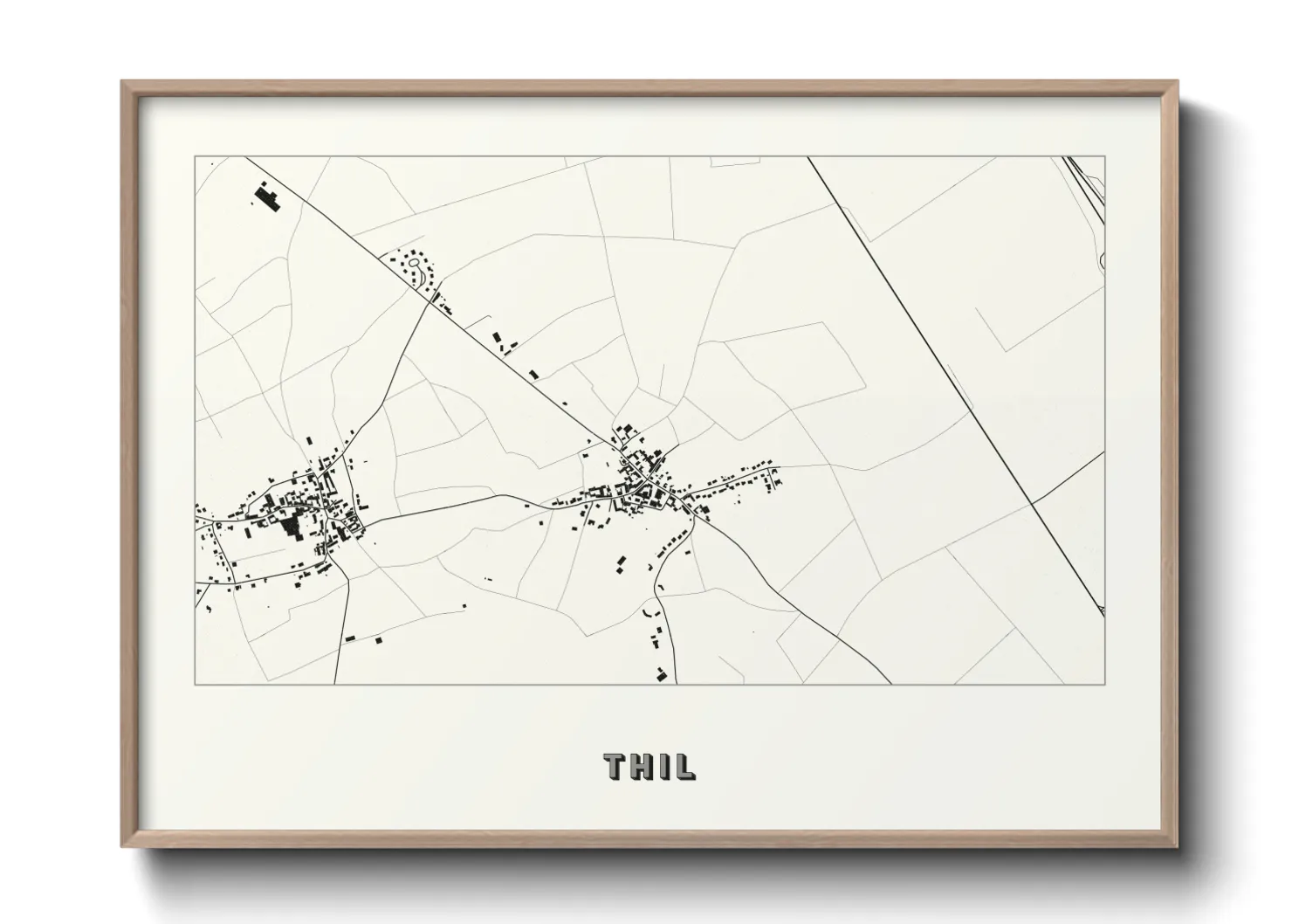 Une affiche de carte sur Thil