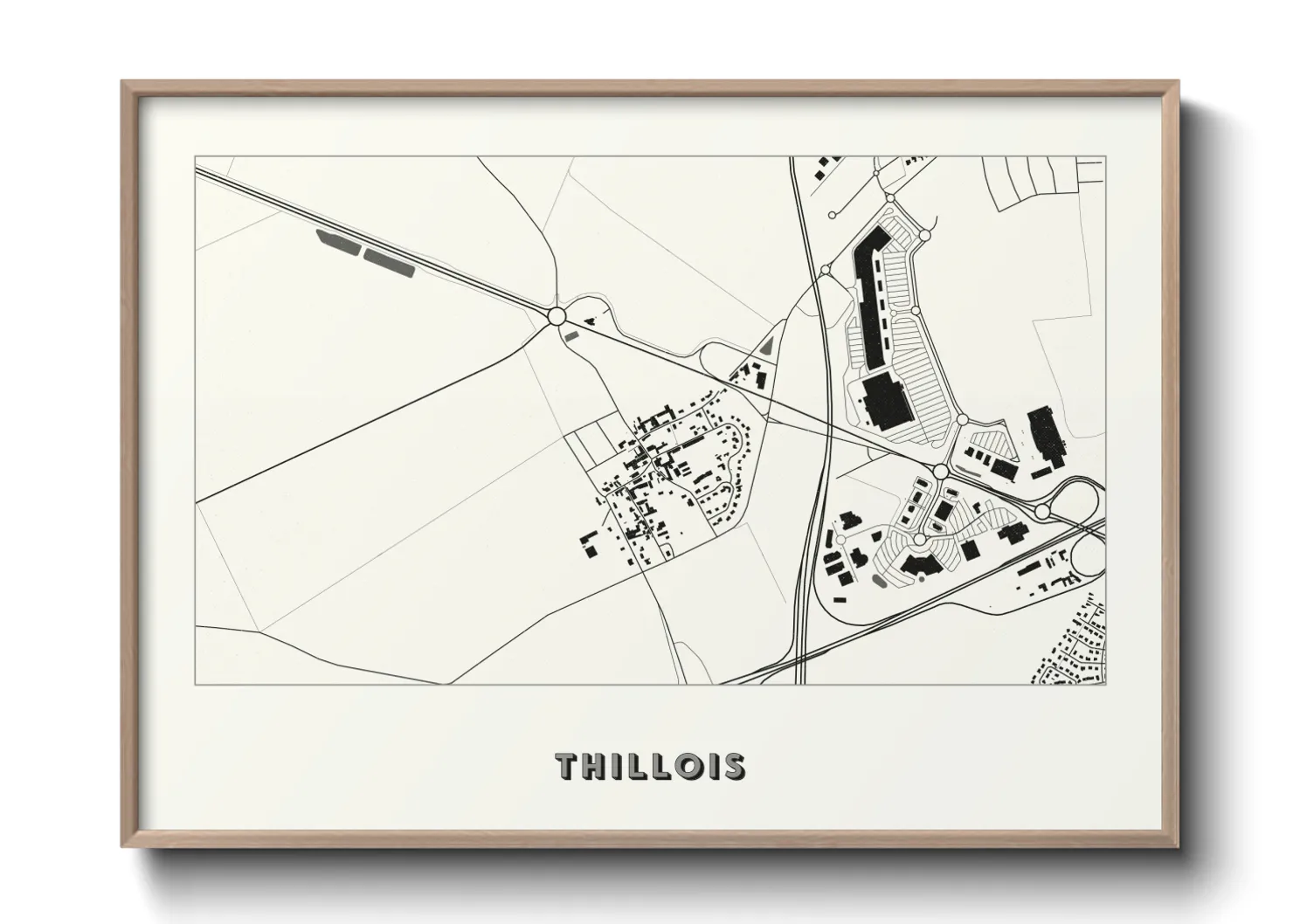 Une affiche de carte sur Thillois