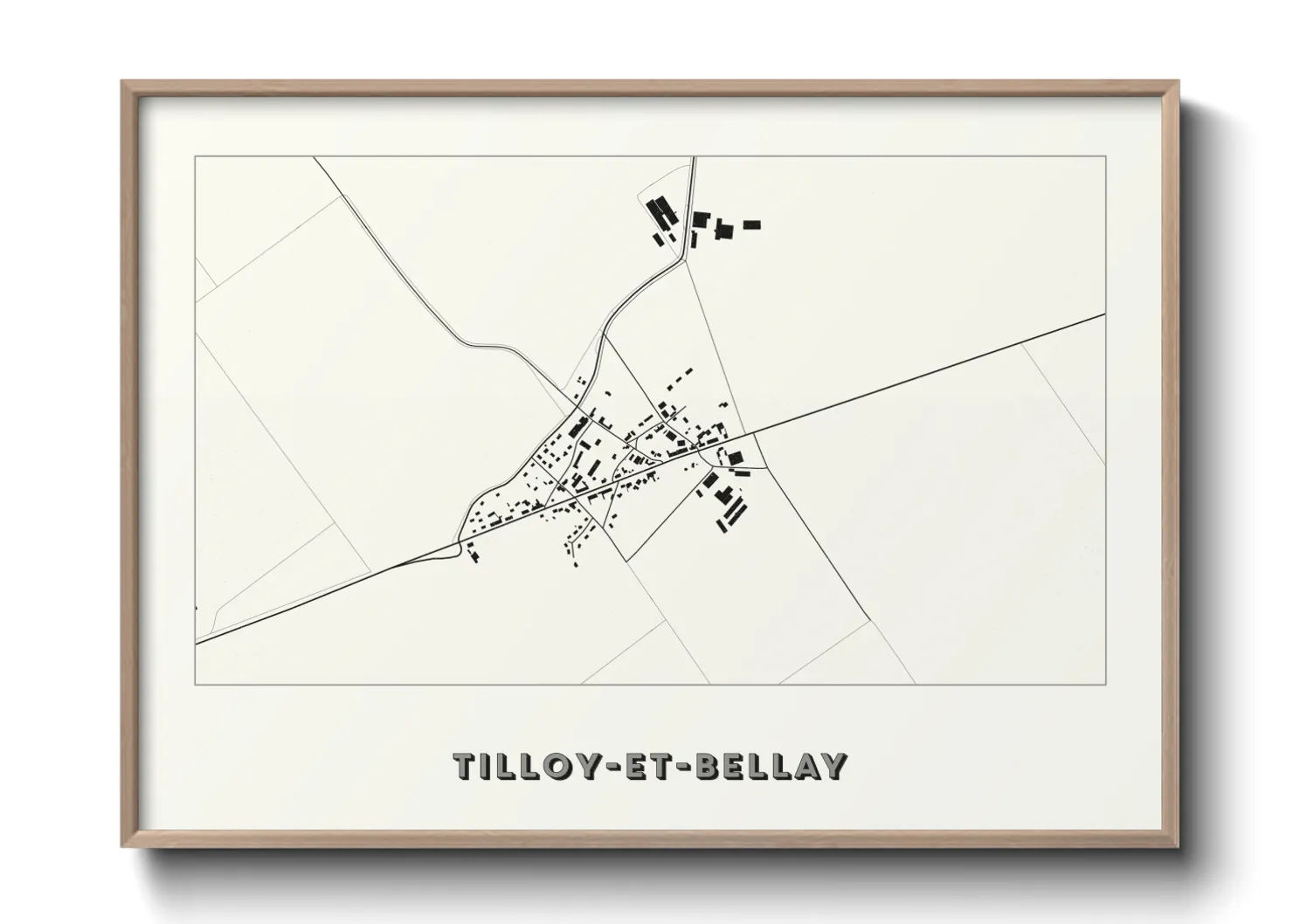 Une affiche de carte sur Tilloy-et-Bellay